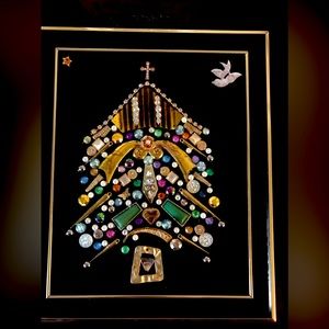 Jeweled Framed Art Christmas Tree